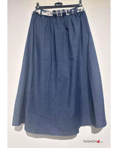 Jupe en Coton avec ceinture en tissu