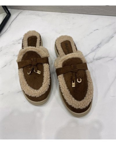 Cocooning Slippers – Soft & Cozy – Camel & Black | Ilhamoon