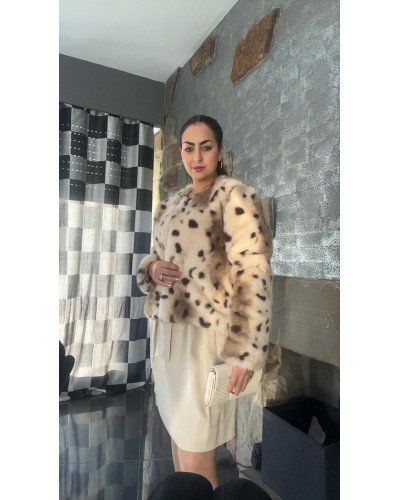 Quality Faux Fur Jacket – Beige & Brown – S/M/L | Ilhamoon