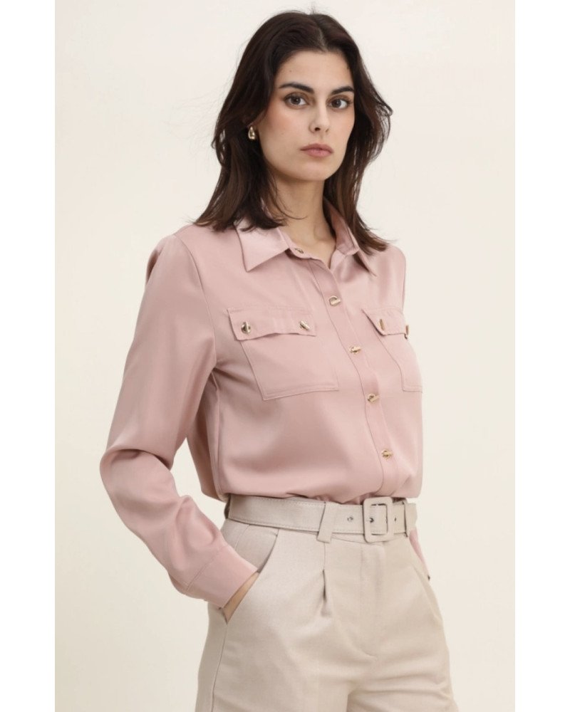 Chemise à boutons fantaisie