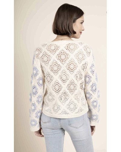 Cardigan à motifs fleuris