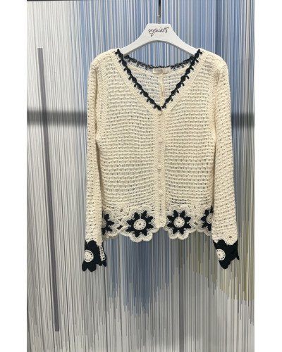 Gilet en Crochet Élégant