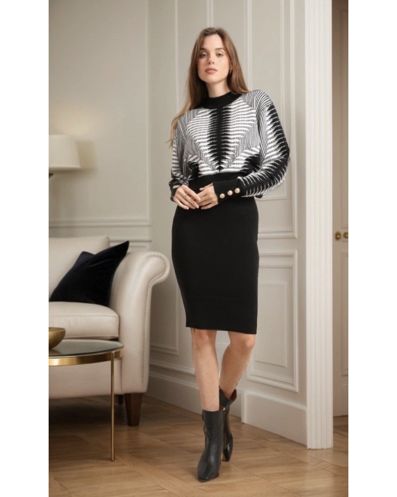 Ensemble en maille robe débardeur avec pull