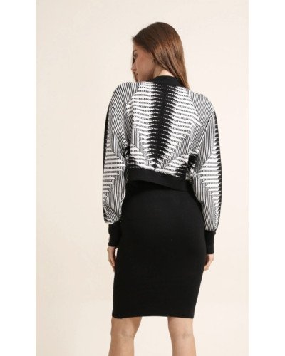 Ensemble en maille robe débardeur avec pull