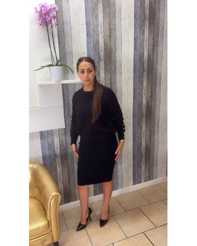 Ensemble en maille robe débardeur et pull manche longue