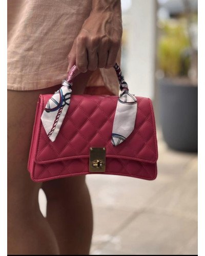 Quilted Handbag – Black, White & Beige | Ilhamoon