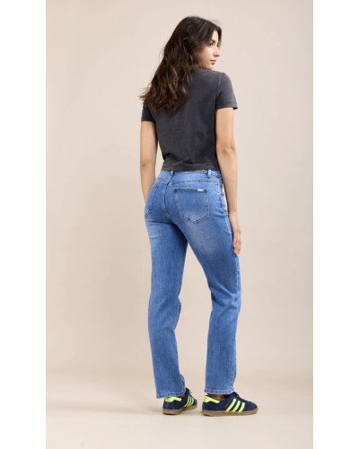 Jean droit fermeture croisé