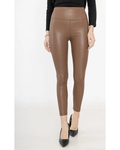 Legging taille haute en similicuir