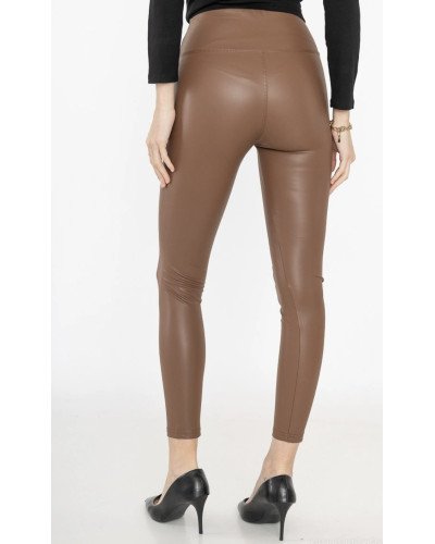 Legging taille haute en similicuir