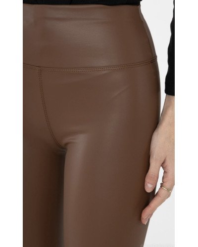 Legging taille haute en similicuir