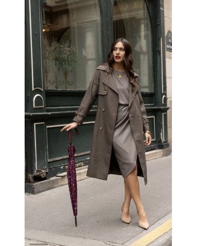 Trenchcoat à carreaux