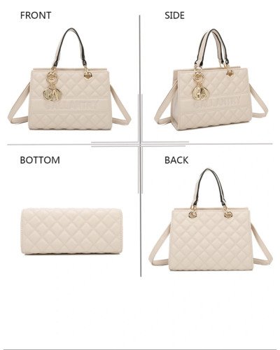 Sac à main Lady – Beige & Blanc – Automne/Hiver 2025/2026 | Ilhamoon