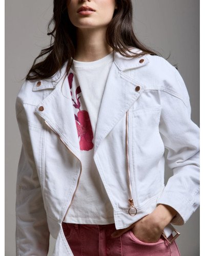 Veste biker en jean - Chicago