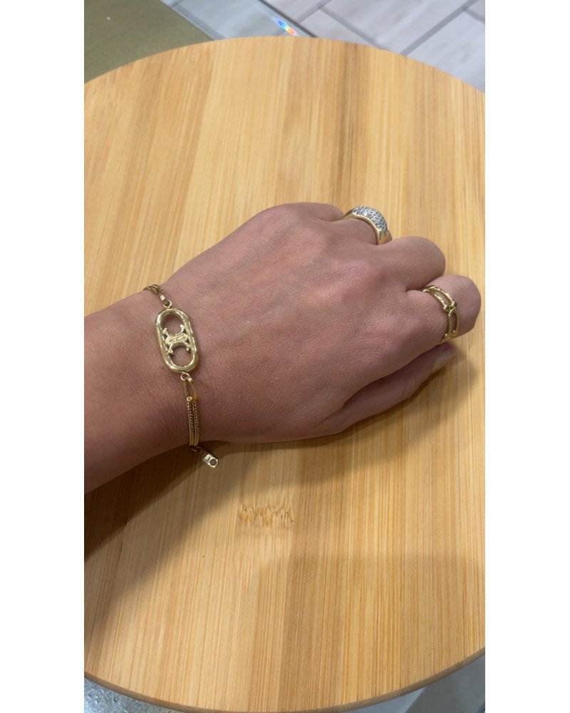 Bracelet 2C croisés en acier inoxydable