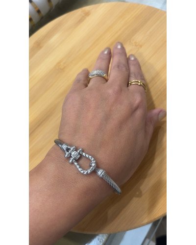 Bracelet jonc en acier inoxydable