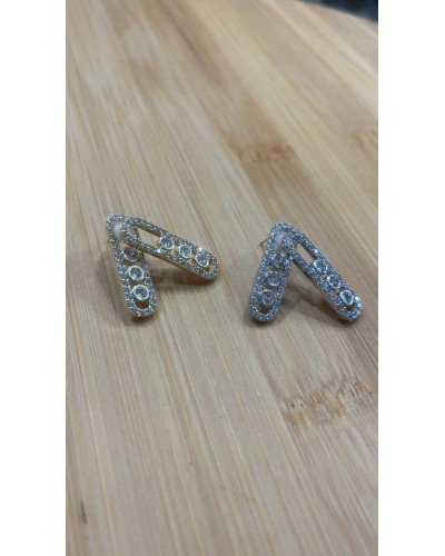 Boucles d'oreilles 3 strasses