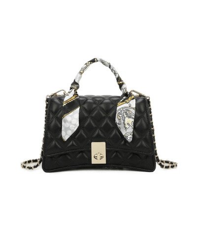 Quilted Handbag – Black, White & Beige | Ilhamoon