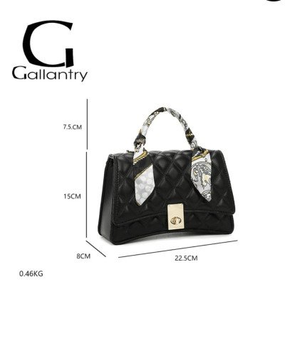 Quilted Handbag – Black, White & Beige | Ilhamoon