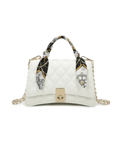 Quilted Handbag – Black, White & Beige | Ilhamoon