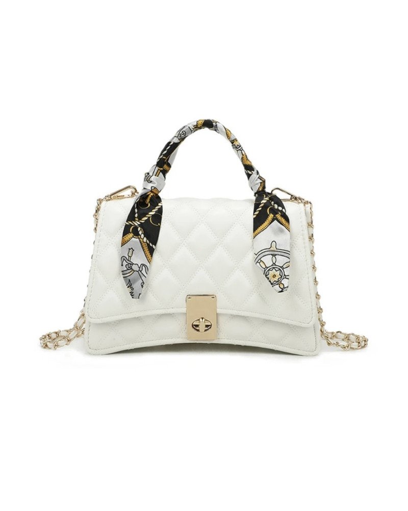 Sac à main matelassé – Noir, Blanc & Beige | Ilhamoon