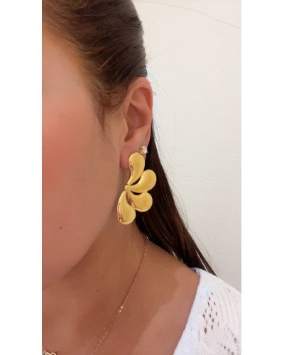 Boucles d'oreille demi fleur