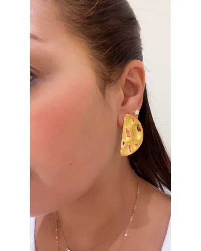 Boucles d'oreille demi lune