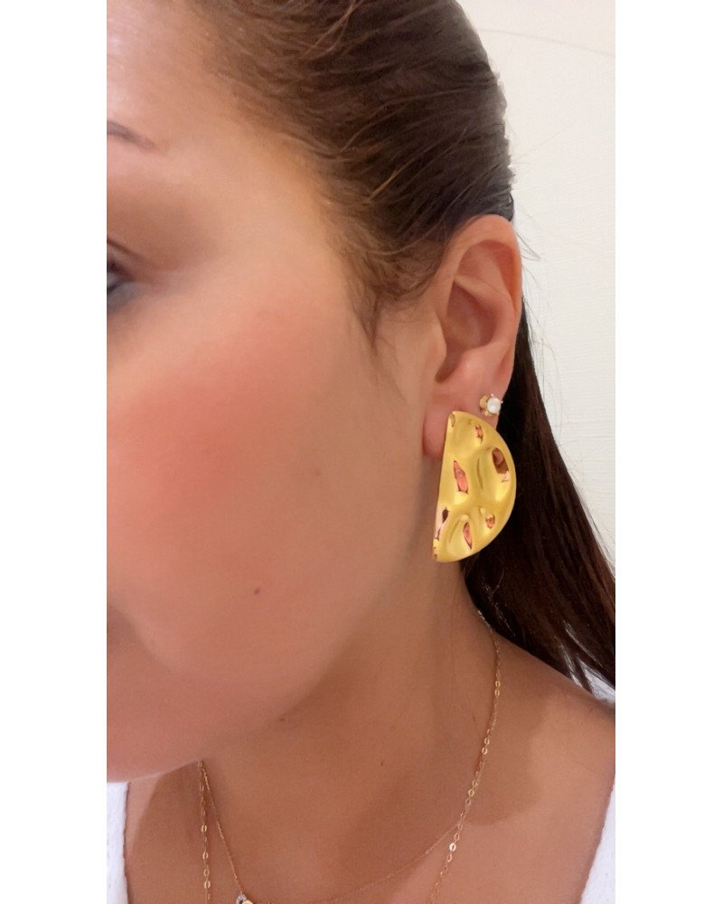 Boucles d'oreille demi lune