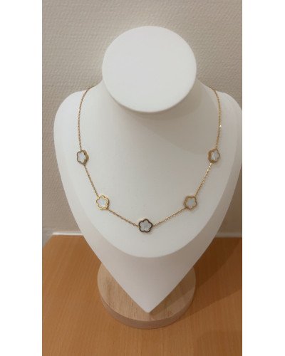 Collier trèfle 5 feuilles