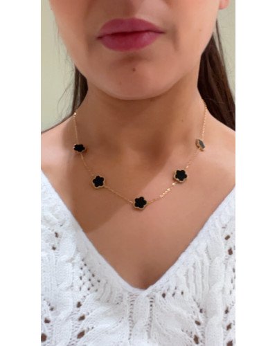 Collier trèfle 5 feuilles