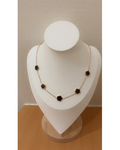 Collier trèfle 5 feuilles