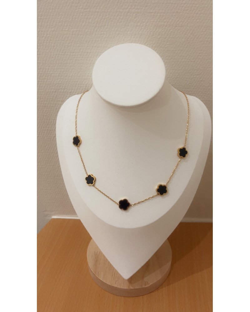 Collier trèfle 5 feuilles