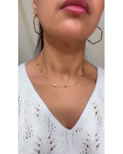 Collier avec pendentifs trèfle